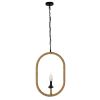 GLOBOSTAR® LINDELL 10001142 Vintage Κρεμαστό Φωτιστικό Οροφής με Ντουί 1 x E14 AC 220-240V IP20 - Μαύρο & Μπεζ - Μ35 x Π10 x Υ53cm