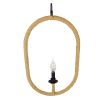 GLOBOSTAR® LINDELL 10001142 Vintage Κρεμαστό Φωτιστικό Οροφής με Ντουί 1 x E14 AC 220-240V IP20 - Μαύρο & Μπεζ - Μ35 x Π10 x Υ53cm