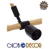 GLOBOSTAR® MALVERN 10001239 Vintage Κρεμαστό Φωτιστικό Οροφής με Ντουί 1 x E27 AC 220-240V IP20 - Μαύρο & Μπεζ - Μ34 x Π22 x Υ34cm