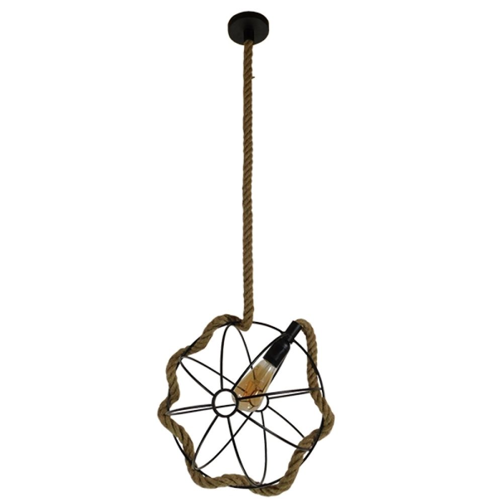 GLOBOSTAR® BRADLEY 10001328 Vintage Κρεμαστό Φωτιστικό Οροφής με Ντουί 1 x E27 AC 220-240V IP20 - Πολύχρωμο - Μ33 x Π33 x Υ33cm