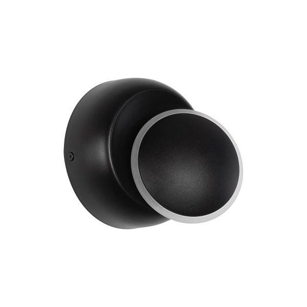 GLOBOSTAR® TSUKI 60675 Μοντέρνο Φωτιστικό Τοίχου - Απλίκα LED 5W 625lm 180° AC 220-240V Αδιάβροχο IP65 Θερμό Λευκό 2700K - Bridgelux COB Chip & TÜV SÜD Driver - Μαύρο Ματ - Μ14 x Π8.5 x Υ14cm - 5 Χρόνια Εγγύηση