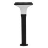 GLOBOSTAR® VEGGIE 12115 Φωτιστικό Κολωνάκι Κήπου LED 10W 500lm 120° με Ενσωματωμένο Φωτοβολταϊκό Panel 6V 2W & Επαναφορτιζόμενη Μπαταρία Li-ion 3.2V 6000mAh με Αισθητήρα Κίνησης-Ημέρας-Νύχτας Αδιάβροχο IP65 Ψυχρό Λευκό 6000K - Μαύρο - Μ26.5 x Π26.5 x 