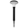 GLOBOSTAR® VEGGIE 12115 Φωτιστικό Κολωνάκι Κήπου LED 10W 500lm 120° με Ενσωματωμένο Φωτοβολταϊκό Panel 6V 2W & Επαναφορτιζόμενη Μπαταρία Li-ion 3.2V 6000mAh με Αισθητήρα Κίνησης-Ημέρας-Νύχτας Αδιάβροχο IP65 Ψυχρό Λευκό 6000K - Μαύρο - Μ26.5 x Π26.5 x 