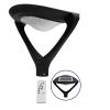 GLOBOSTAR® SQUARE 12117 Φωτιστικό Στύλου/Κολώνας Πλατείας/Πάρκου με Ασύρματο Χειριστήριο LED 25W 2500lm 120° Ενσωματωμένο Φωτοβολταϊκό Panel 5V 12W & Επαναφορτιζόμενη Μπαταρία Li-ion 3.2V 24000mAh με Αισθητήρα Κίνησης-Ημέρας-Νύχτας Αδιάβροχο IP65 Ψυχρ