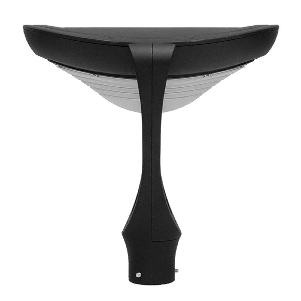 GLOBOSTAR® SQUARE 12117 Φωτιστικό Στύλου/Κολώνας Πλατείας/Πάρκου με Ασύρματο Χειριστήριο LED 25W 2500lm 120° Ενσωματωμένο Φωτοβολταϊκό Panel 5V 12W & Επαναφορτιζόμενη Μπαταρία Li-ion 3.2V 24000mAh με Αισθητήρα Κίνησης-Ημέρας-Νύχτας Αδιάβροχο IP65 Ψυχρ