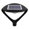 GLOBOSTAR® SQUARE 12117 Φωτιστικό Στύλου/Κολώνας Πλατείας/Πάρκου με Ασύρματο Χειριστήριο LED 25W 2500lm 120° Ενσωματωμένο Φωτοβολταϊκό Panel 5V 12W & Επαναφορτιζόμενη Μπαταρία Li-ion 3.2V 24000mAh με Αισθητήρα Κίνησης-Ημέρας-Νύχτας Αδιάβροχο IP65 Ψυχρ