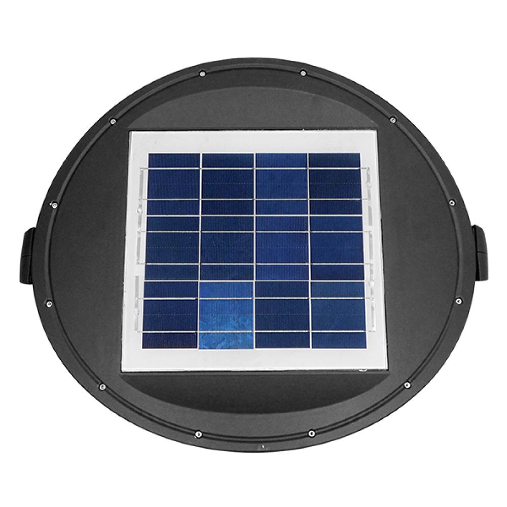 GLOBOSTAR® SQUARE 12117 Φωτιστικό Στύλου/Κολώνας Πλατείας/Πάρκου με Ασύρματο Χειριστήριο LED 25W 2500lm 120° Ενσωματωμένο Φωτοβολταϊκό Panel 5V 12W & Επαναφορτιζόμενη Μπαταρία Li-ion 3.2V 24000mAh με Αισθητήρα Κίνησης-Ημέρας-Νύχτας Αδιάβροχο IP65 Ψυχρ
