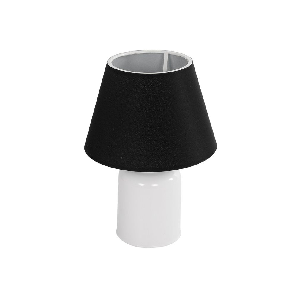 GLOBOSTAR® CIA 204-0081 Μοντέρνο Επιτραπέζιο Φωτιστικό Πορτατίφ με Ντουί 1 x E27 AC 220-240V IP20 - Λευκό & Μαύρο - Μ23 x Π23 x Υ31,5cm