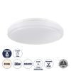 GLOBOSTAR® EMERGANO 60993 Φωτιστικό Πλαφονιέρα Οροφής με Ενσωματωμένο Σύστημα Emergency Li-ion 3450mAh/12.8Wh με Αυτονομία 3hrs LED 30W 3750lm 120° AC 220-240V Αδιάβροχο IP54 Φυσικό Λευκό 4500K - Lumileds SMD Chip - Λευκό Γαλακτερό - Μ38 x Π38 x Υ5.3cm - 