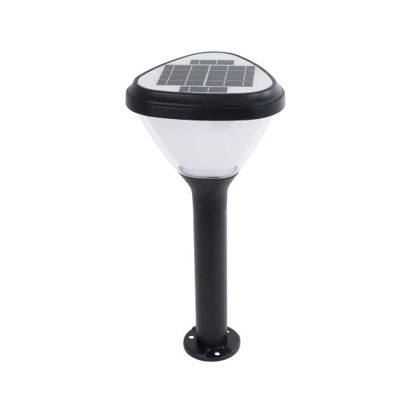 GloboStar® SOLARMIS 90521 LED Solar Bollard Light Κολωνάκι Κήπου Εξωτερικού Χώρου 10W 180lm 120° με Ενσωματωμένο Φωτοβολταϊκό Panel 6V 5W & Επαναφορτιζόμενη Μπαταρία Li-ion 3.2V 6000mAh με Αισθητήρα Ημέρας-Νύχτας - Αδιάβροχο IP65 Φ26 x Υ60cm Ψυχρό Λευ