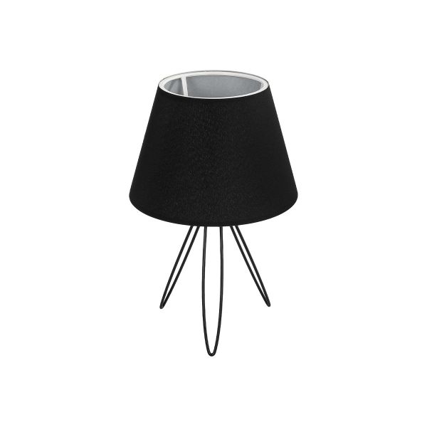 GLOBOSTAR® TRIP 204-0086 Μοντέρνο Επιτραπέζιο Φωτιστικό Πορτατίφ με Ντουί 1 x E27 AC 220-240V IP20 - Μαύρο - Μ22 x Π22 x Υ34cm