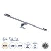 GLOBOSTAR® NINA 60422 Μοντέρνο Φωτιστικό Τοίχου - Απλίκα Καθρέπτη Μπάνιου LED 12W 1400lm 120° AC 220-240V IP44 Φυσικό Λευκό 4500K - Lumileds SMD Chip & TÜV SÜD Driver - Νίκελ Χρώμιο - Μ60 x Π10.5 x Υ4cm - 3 Χρόνια Εγγύηση