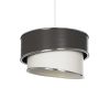 GLOBOSTAR® SONIA 203-0116 Μοντέρνο Κρεμαστό Φωτιστικό Οροφής με Ντουί 1 x E27 AC 220-240V IP20 - Γκρι & Λευκό - Μ30 x Π30 x Υ24cm