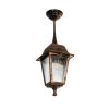 GLOBOSTAR® SOLME 203-0214 Vintage Φωτιστικό Οροφής με Ντουί 1 x E27 AC 220-240V IP44 - Χάλκινο - Μ15 x Π15 x Υ27cm
