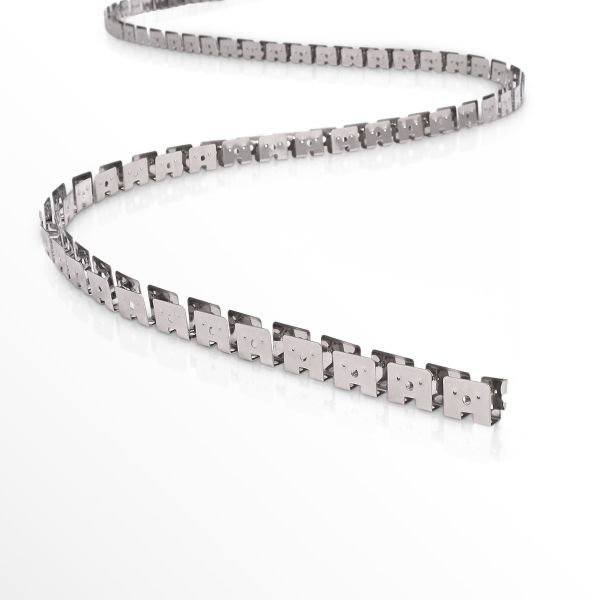 kelvo® NEONPRO KLV-101-0069 Εύκαμπτη Βάση Στήριξης για Neon Flex LED Αδιάβροχο IP65 - Νίκελ Χρώμιο - Μ1000 x Π0.7 x Υ1.2cm - Ρολό 10 Μέτρων