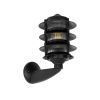 GLOBOSTAR® LANTERNA 203-0244 Μοντέρνο Φωτιστικό Τοίχου - Απλίκα με Ντουί 1 x E27 AC 220-240V IP44 - Μαύρο - Μ16 x Π23 x Υ30cm
