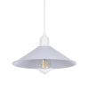 GLOBOSTAR® FERRO 203-0087 Μοντέρνο Κρεμαστό Φωτιστικό Οροφής με Ντουί 1 x E27 AC 220-240V IP20 - Λευκό - Μ30 x Π30 x Υ15cm