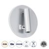 GLOBOSTAR® JERSEY 61103 Μοντέρνο Φωτιστικό Τοίχου - Απλίκα Ξενοδοχείου Reading Light με Φορτιστή USB 3A LED 10W 1380lm 36° & 360° AC 220-240V IP20 Φυσικό Λευκό 4500K - Bridgelux SMD Chip & TÜV SÜD Driver - Νίκελ Βούρτσας - Μ14.5 x Π14.5 x Υ6cm - 3