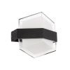GLOBOSTAR® EMPIRE 60780 Μοντέρνο Φωτιστικό Τοίχου - Απλίκα LED 12W 1260lm 120° AC 220-240V Αδιάβροχο IP65 Φυσικό Λευκό 4500K - Bridgelux SMD Chip & TÜV SÜD Driver - Μαύρο Ματ - Μ18.5 x Π10 x Υ17.5cm - 3 Χρόνια Εγγύηση