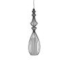 GLOBOSTAR® LILY 01561 Vintage Κρεμαστό Φωτιστικό Οροφής με Ντουί 1 x E27 AC 220-240V IP20 - Μαύρο & Λευκό - Μ20 x Π20 x Υ90cm
