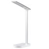 GLOBOSTAR® ONO 76531 Μοντέρνο Επιτραπέζιο Φωτιστικό Γραφείου με Ασύρματη Φόρτιση 10W 2A LED 5W 500lm 180° DC 5V με USB IP20 Ρυθμιζόμενο Λευκό CCT με Αφή 2700K/4500K/6000K Dimmable - Sanan SMD Chip - Λευκό - Μ25 x Π10.5 x Υ35.5cm - 2 Χρόνια Εγγύηση