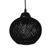 GLOBOSTAR® LUMA 201-0010 Vintage Κρεμαστό Φωτιστικό Οροφής με Ντουί 3 x E27 AC 220-240V IP20 - Μπεζ & Μαύρο - Μ55 x Π18 x Υ65cm