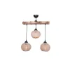 GLOBOSTAR® LUMA 201-0011 Vintage Κρεμαστό Φωτιστικό Οροφής με Ντουί 3 x E27 AC 220-240V IP20 - Μπεζ & Μαύρο - Μ55 x Π18 x Υ65cm