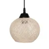 GLOBOSTAR® LUMA 201-0011 Vintage Κρεμαστό Φωτιστικό Οροφής με Ντουί 3 x E27 AC 220-240V IP20 - Μπεζ & Μαύρο - Μ55 x Π18 x Υ65cm