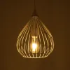 GLOBOSTAR® RADIARO 201-0014 Vintage Κρεμαστό Φωτιστικό Οροφής με Ντουί 1 x E27 AC 220-240V IP20 - Λευκό & Χάλκινο - Μ26 x Π26 x Υ35cm