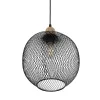 GLOBOSTAR® WIRE 201-0019 Μοντέρνο Κρεμαστό Φωτιστικό Οροφής με Ντουί 1 x E27 AC 220-240V IP20 - Μαύρο & Χρυσό - Μ25 x Π25 x Υ32cm