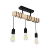 GLOBOSTAR® LUCITA 201-0031 Vintage Φωτιστικό Οροφής με Ντουί 3 x E27 AC 220-240V IP20 - Μαύρο & Μπεζ - Μ50 x Π27 x Υ112cm
