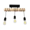 GLOBOSTAR® LUCITA 201-0031 Vintage Φωτιστικό Οροφής με Ντουί 3 x E27 AC 220-240V IP20 - Μαύρο & Μπεζ - Μ50 x Π27 x Υ112cm