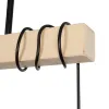 GLOBOSTAR® LUCITA 201-0031 Vintage Φωτιστικό Οροφής με Ντουί 3 x E27 AC 220-240V IP20 - Μαύρο & Μπεζ - Μ50 x Π27 x Υ112cm
