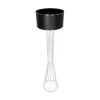 GLOBOSTAR® NOVA 201-0038 Μοντέρνο Επιδαπέδιο Φωτιστικό με Ντουί 1 x E27 AC 220-240V IP20 - Λευκό & Μαύρο - Μ36 x Π36 x Υ148cm
