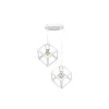 GLOBOSTAR® DISE 201-0053 Μοντέρνο Κρεμαστό Φωτιστικό Οροφής με Ντουί 2 x E27 AC 220-240V IP20 - Λευκό - Μ50 x Π30 x Υ50cm