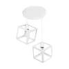 GLOBOSTAR® DISE 201-0053 Μοντέρνο Κρεμαστό Φωτιστικό Οροφής με Ντουί 2 x E27 AC 220-240V IP20 - Λευκό - Μ50 x Π30 x Υ50cm