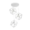 GLOBOSTAR® DISE 201-0054 Μοντέρνο Κρεμαστό Φωτιστικό Οροφής με Ντουί 3 x E27 AC 220-240V IP20 - Λευκό - Μ48 x Π48 x Υ65cm