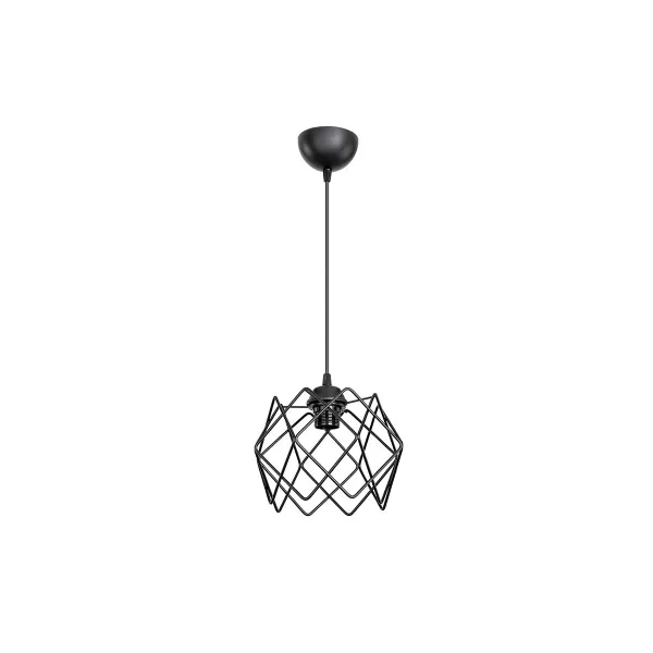GLOBOSTAR® SOLON 201-0059 Μοντέρνο Κρεμαστό Φωτιστικό Οροφής με Ντουί 1 x E27 AC 220-240V IP20 - Μαύρο - Μ24 x Π24 x Υ23cm