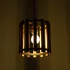 GLOBOSTAR® PRISMON 201-0061 Vintage Κρεμαστό Φωτιστικό Οροφής με Ντουί 1 x E27 AC 220-240V IP20 - Καφέ & Μαύρο - Μ22 x Π22 x Υ24cm