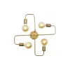 GLOBOSTAR® MOORNA 201-0065 Vintage Φωτιστικό Οροφής με Ντουί 4 x E27 AC 220-240V IP20 - Χρυσό - Μ97 x Π97 x Υ7cm