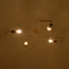 GLOBOSTAR® MOORNA 201-0065 Vintage Φωτιστικό Οροφής με Ντουί 4 x E27 AC 220-240V IP20 - Χρυσό - Μ97 x Π97 x Υ7cm