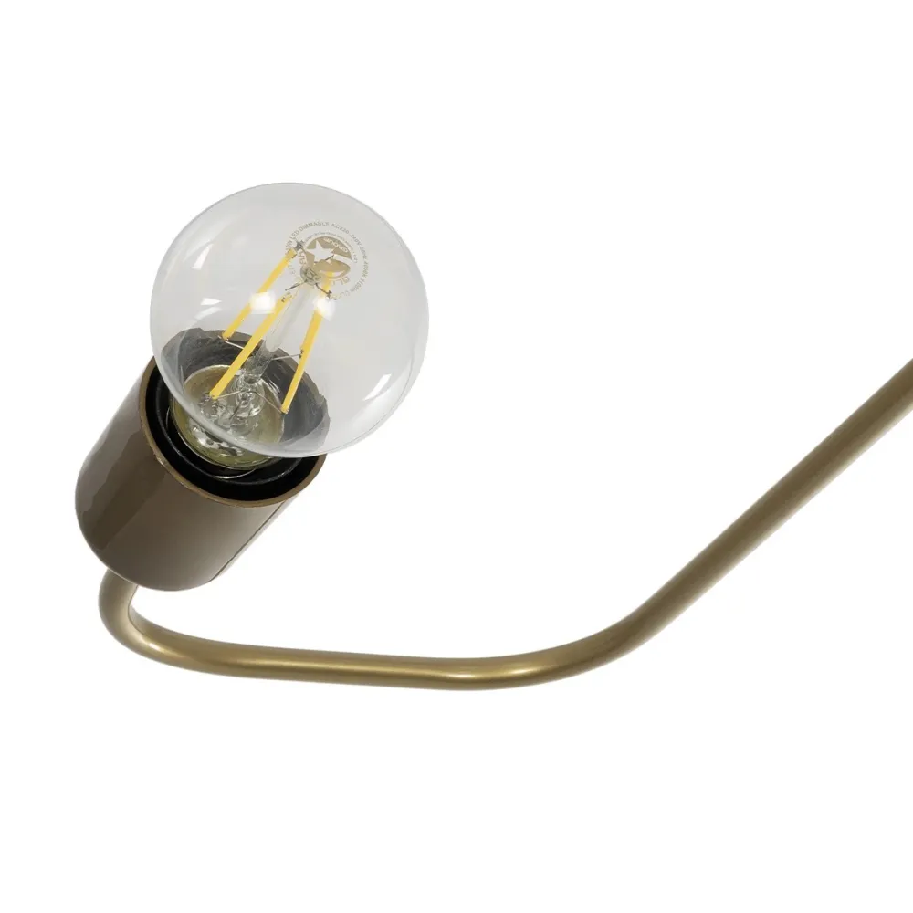GLOBOSTAR® MOORNA 201-0065 Vintage Φωτιστικό Οροφής με Ντουί 4 x E27 AC 220-240V IP20 - Χρυσό - Μ97 x Π97 x Υ7cm