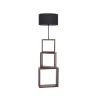 GLOBOSTAR® LUMO 201-0072 Μοντέρνο Επιδαπέδιο Φωτιστικό με Ντουί 1 x E27 AC 220-240V IP20 - Καφέ & Μαύρο - Μ37 x Π36 x Υ136cm