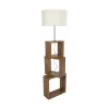 GLOBOSTAR® LUMO 201-0073 Μοντέρνο Επιδαπέδιο Φωτιστικό με Ντουί 1 x E27 AC 220-240V IP20 - Καφέ & Μπεζ - Μ37 x Π36 x Υ136cm