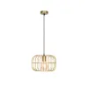GLOBOSTAR® LUCANA 201-0074 Vintage Κρεμαστό Φωτιστικό Οροφής με Ντουί 1 x E27 AC 220-240V IP20 - Χρυσό - Μ29 x Π29 x Υ23cm