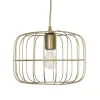 GLOBOSTAR® LUCANA 201-0074 Vintage Κρεμαστό Φωτιστικό Οροφής με Ντουί 1 x E27 AC 220-240V IP20 - Χρυσό - Μ29 x Π29 x Υ23cm