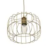 GLOBOSTAR® LUCANA 201-0074 Vintage Κρεμαστό Φωτιστικό Οροφής με Ντουί 1 x E27 AC 220-240V IP20 - Χρυσό - Μ29 x Π29 x Υ23cm