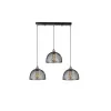 GLOBOSTAR® GLIND 201-0082 Vintage Κρεμαστό Φωτιστικό Οροφής με Ντουί 3 x E27 AC 220-240V IP20 - Μαύρο - Μ60 x Π25 x Υ50cm