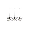 GLOBOSTAR® GLIND 201-0092 Vintage Κρεμαστό Φωτιστικό Οροφής με Ντουί 3 x E27 AC 220-240V IP20 - Μαύρο - Μ67 x Π24 x Υ55cm
