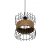 GLOBOSTAR® ORB 201-0096 Vintage Κρεμαστό Φωτιστικό Οροφής με Ντουί 1 x E27 AC 220-240V IP20 - Μαύρο & Μπεζ - Μ27 x Π27 x Υ31cm